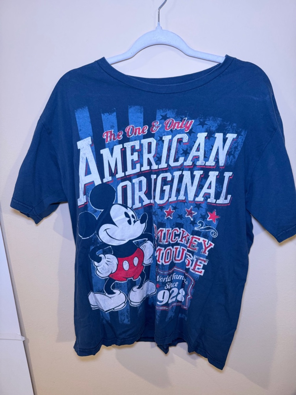 Disney Navy Blue Mickey Mouse American Original Graphic Tee